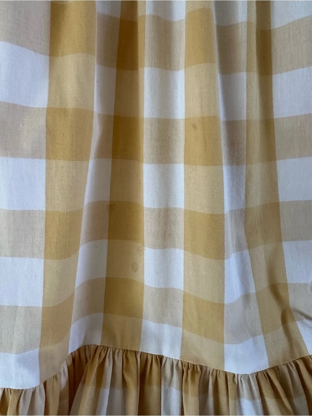 Abercrombie & Fitch Yellow Gingham Smocked Maxi Dress S - Picture 16 of 16